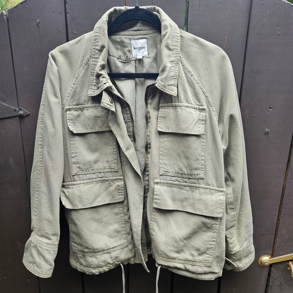 Trench jacket cotton khaki size S